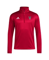 Adidas Men's Red Nc State Wolfpack Coaches Sideline Quarter-Zip Top