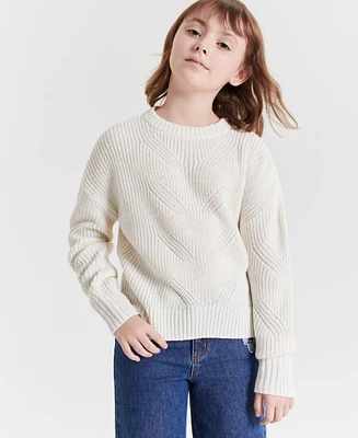 Epic Threads Little & Big Girls Metallic Mixed-Stitch Pullover Sweater, Created for Macy's