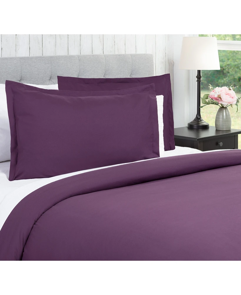 Chanasya Premium Solid Duvet Cover Set - (104” x 90”) & 2 Pillow Shams (20” 36”) 3-Piece