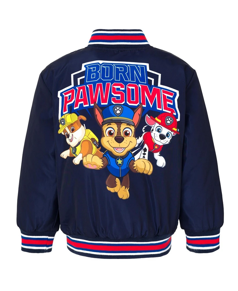 Paw Patrol Toddler Boys Varsity Zip Up Bomber Jacket