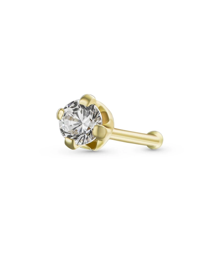 Bling Jewelry Mini Genuine10K Solid Yellow Gold Septum Nose Stud Piercing Jewelry Tragus Earlobe Cartilage Helix