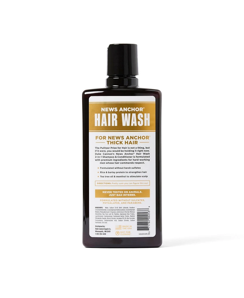 Duke Cannon 14oz News Anchor 2-in-1 Hair Wash - Sawtooth