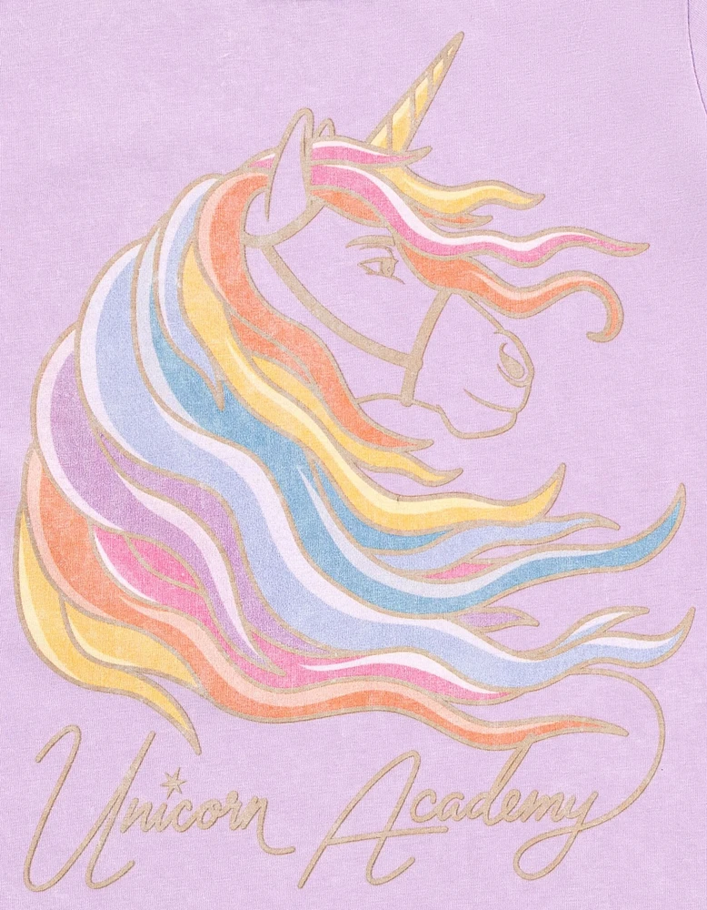 Unicorn Academy Little Girls Sophia & Wildstar T-Shirt (4