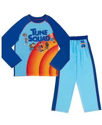Space Jam Little Boys Looney Tunes Pullover Pajama Shirt and Pants Sleep Set