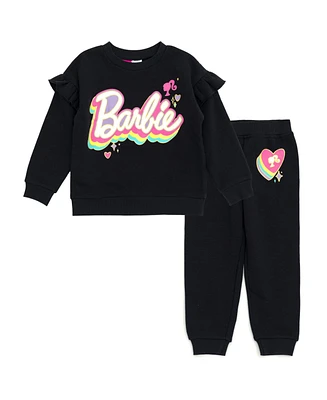 Barbie Girls Fleece Sweatshirt and Jogger Pants Outfit Set