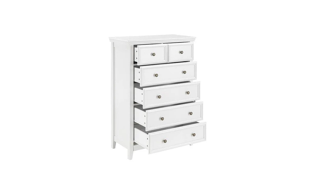 Modern 6 Drawers Dresser 6 Drawers Cabinet,Chest of Drawers Closet Organizers and Storage Clothes Storage Drawers Cabinet for Living Room, Farmhouse D