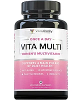 Vitauthority Vita Multi Women's Multivitamin Capsules, Supports Youthful Complexion, Healthy Cortisol and Estrogen Balance with Ashwagandha, Vitauthor