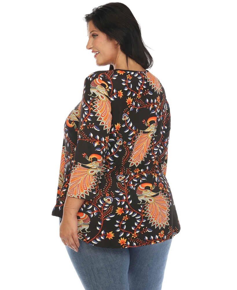 White Mark Plus Vibrant Boho Swing Top