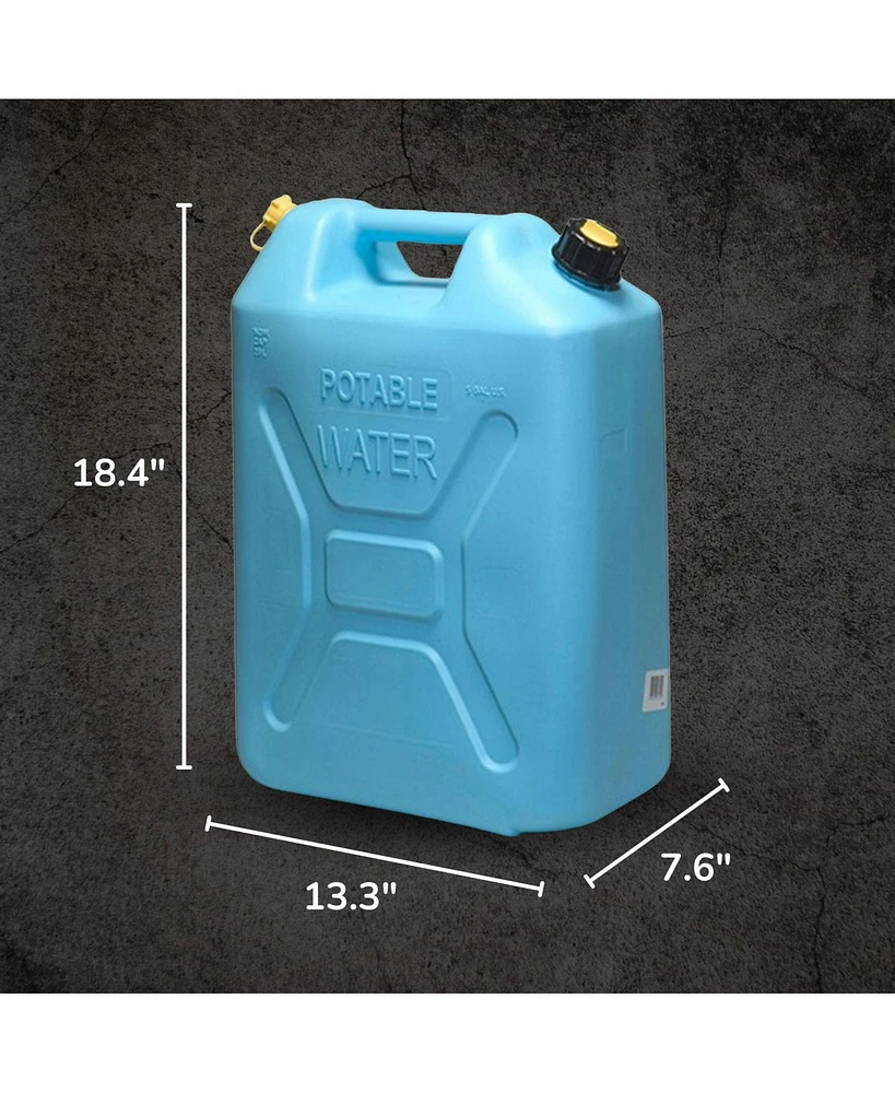 Scepter 5 Gal Military Style Water Can Container with Reversible Spout, 4 Pack