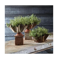 Galvanized Handkerchief Planter