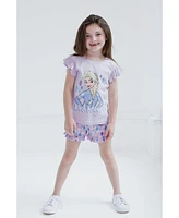 Frozen Girls Disney Princess Moana Belle Minnie Mouse Nightmare Before Christmas Tank Top and French Terry Shorts to