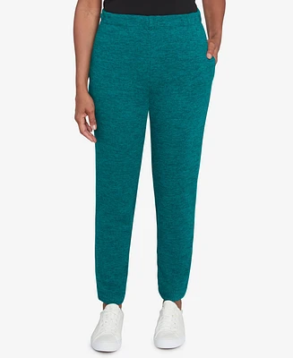 Alfred Dunner Women's French Quarter Soft Brushed Knit Jogger Pants