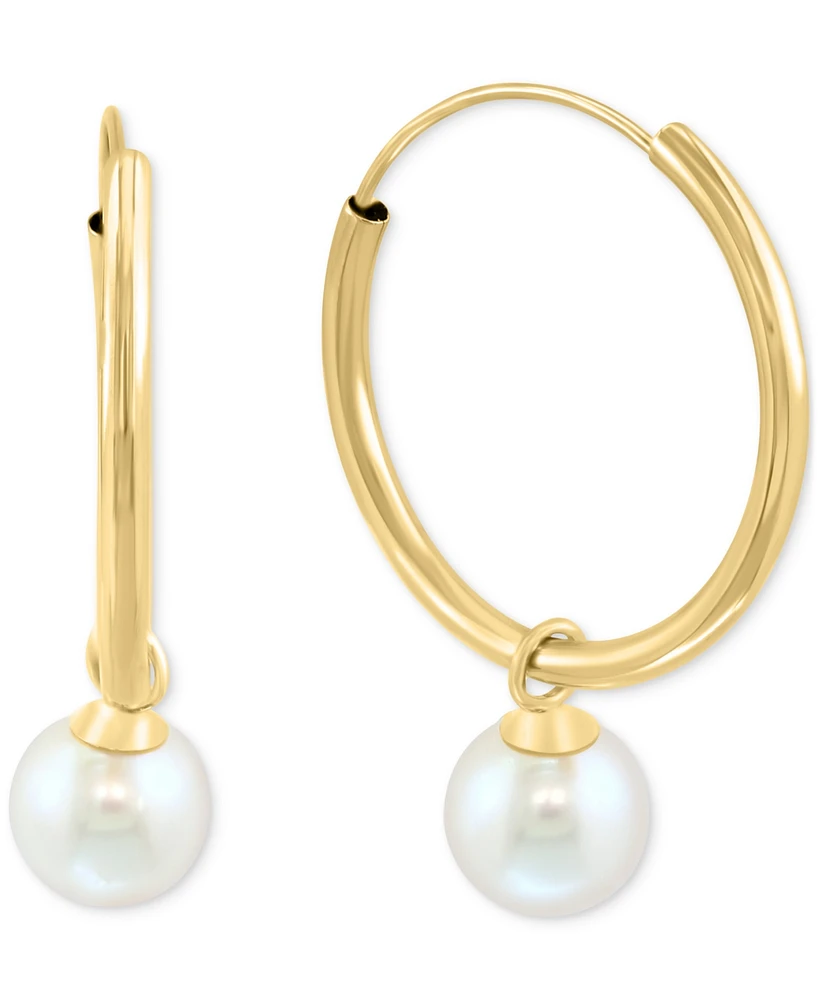 Effy Cultured Freshwater Pearl (5mm) Small Hoop Earrings in 14k Gold