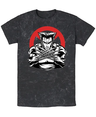 Fifth Sun Men's Marvel X-Men Wolverine Anime Short Sleeve Mineral Wash Tee