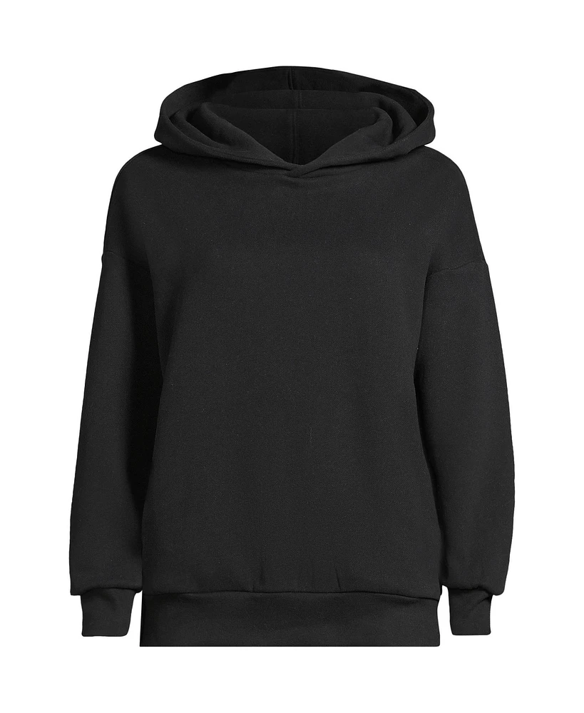 Lands' End Women's Serious Sweats Oversized Long Sleeve Hoodie Sweatshirt