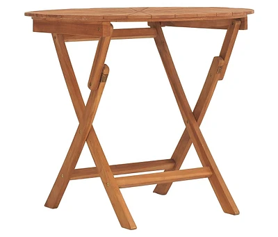 vidaXL Folding Patio Table 33.5"x29.5" Solid Wood Teak