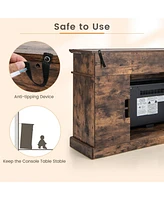 58" Fireplace Tv Stand with 1400W Electric for TVs up to 65 Inches