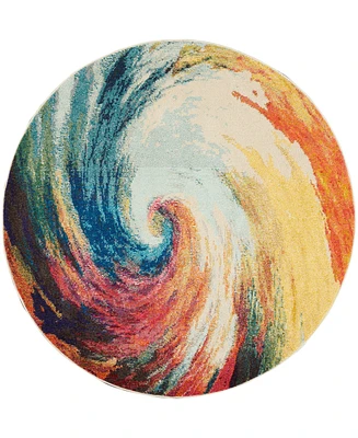 Nourison Home Celestial CES07 4'x4' Round Area Rug