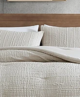 Kenneth Cole New York Serenity Wavy Lines Embossed 2-Pc. Comforter Set