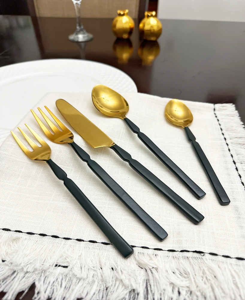 Vibhsa Spade 20-Pc. Flatware Set, Serving for 4