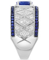 Effy Collection Diamond (3/8 ct. t.w.) & Sapphire (1-1/4 ct. t.w.) Ring in Sterling Silver (Also in Ruby)