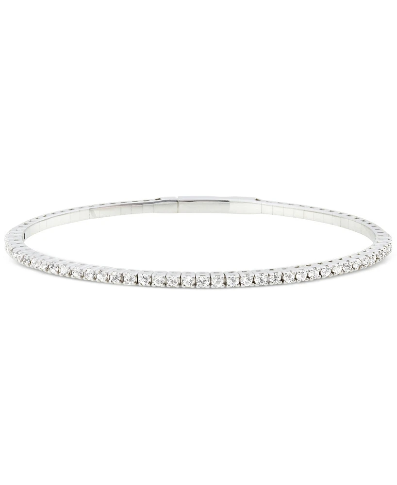 Diamond Bangle Bracelet (1/2 ct. t.w.) in 10k White Gold