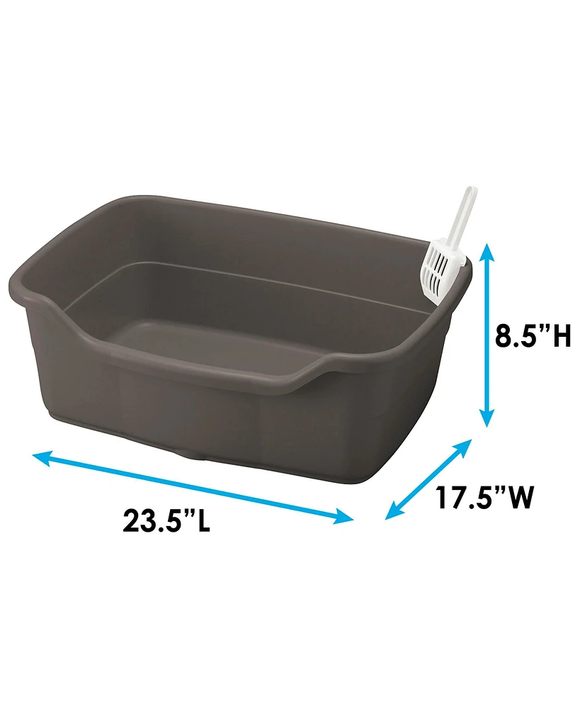Paw Trax: Wide Cat Litter Pan - Brown