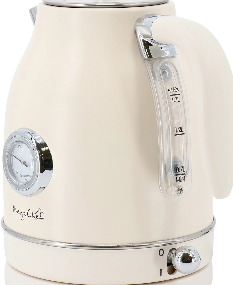 MegaChef 1.7 Quart Electric Kettle and 2 Slice Toaster Combo