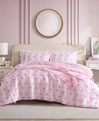 Betsey Johnson Bow Stripe Reversible 8-Pc. Comforter Set