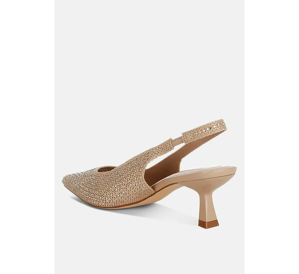 Julep Flyknit Rhinestone Slingback Sandals