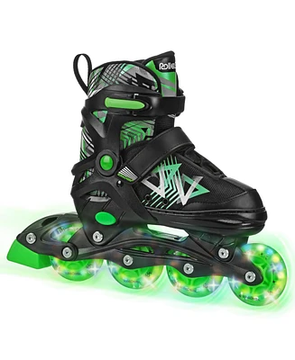 Roller Derby Stryde Lighted Boy's Adjustable Inline Skates Small (11-1)