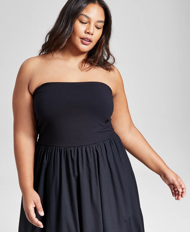 Plus Size Cortos Vestidos En Macys Azazie Macy Black A-Line V-Neck - Main Image