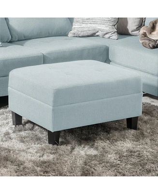 Plush Ottoman with Birch Legs: Comfort, Style, and Durability