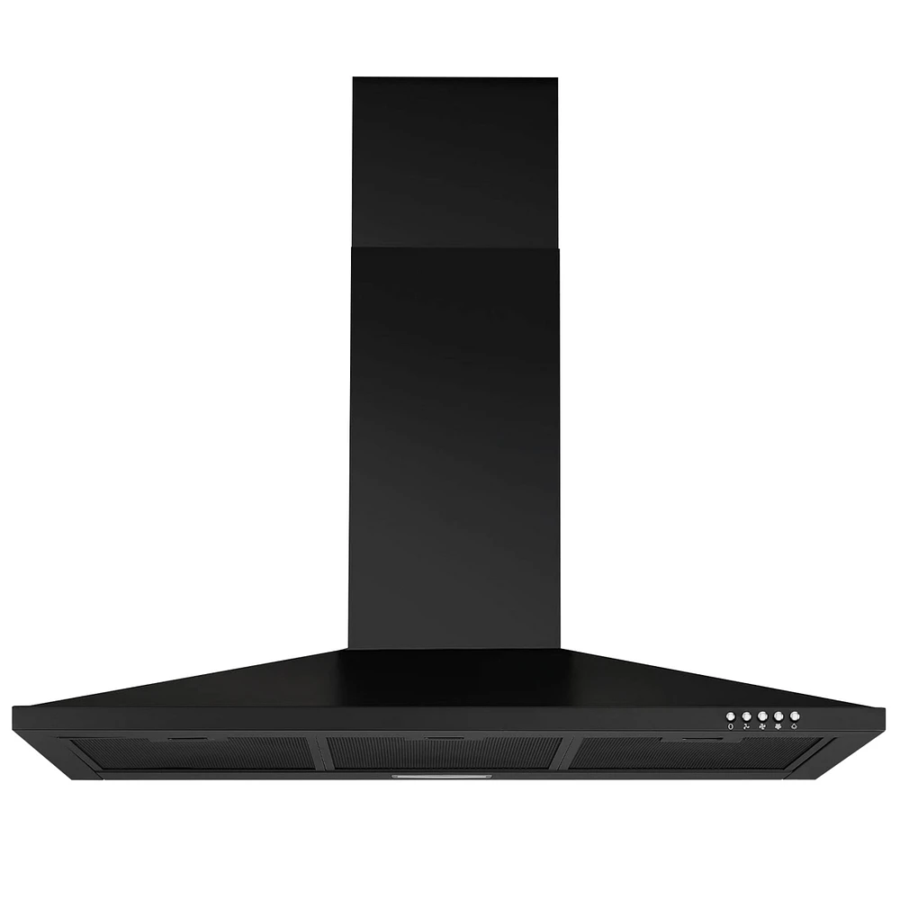 36-in 450-cfm Convertible Black Wall-Mounted Range Hood