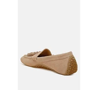 Kipstar Suede Round Toe Tassel Loafers