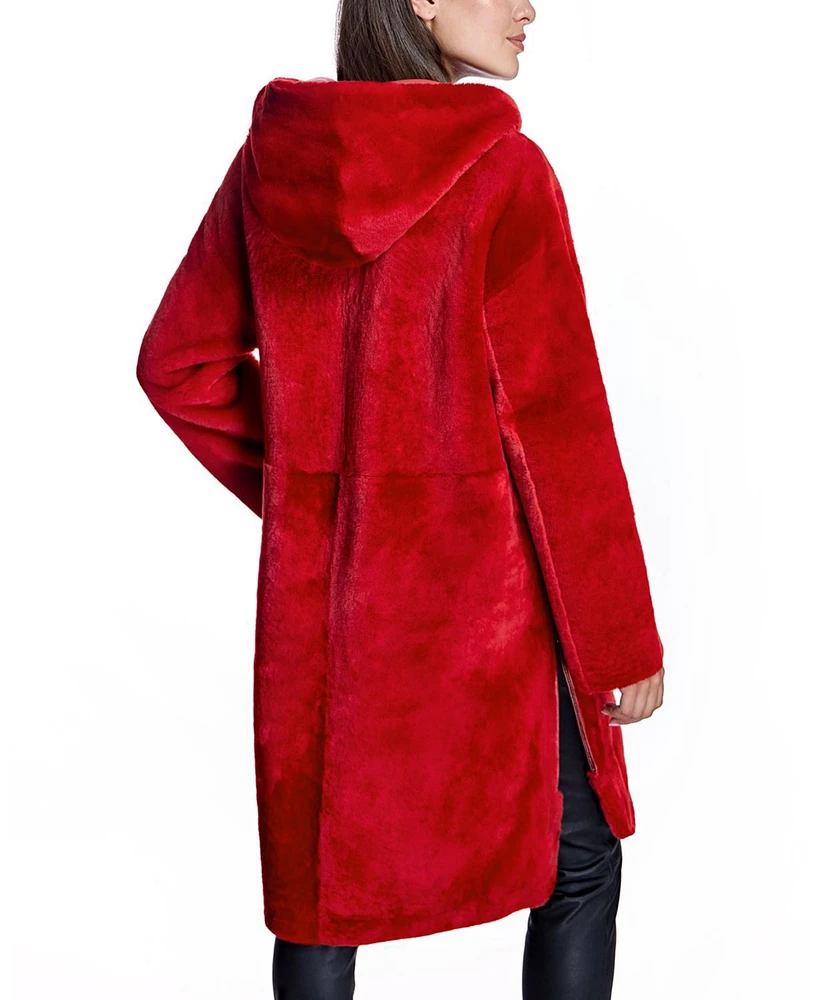 Julia & Stella by Maximilian Women's Shearling Parka