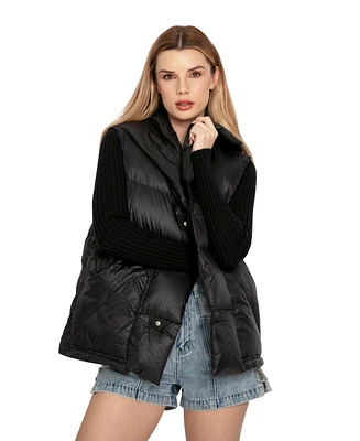 Belle & Bloom Women's Over My Head Hooded Puffer Vest