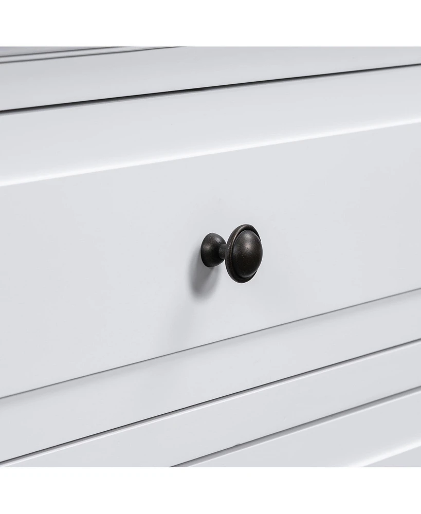 3-Drawer Nightstand Storage Wood Cabinet