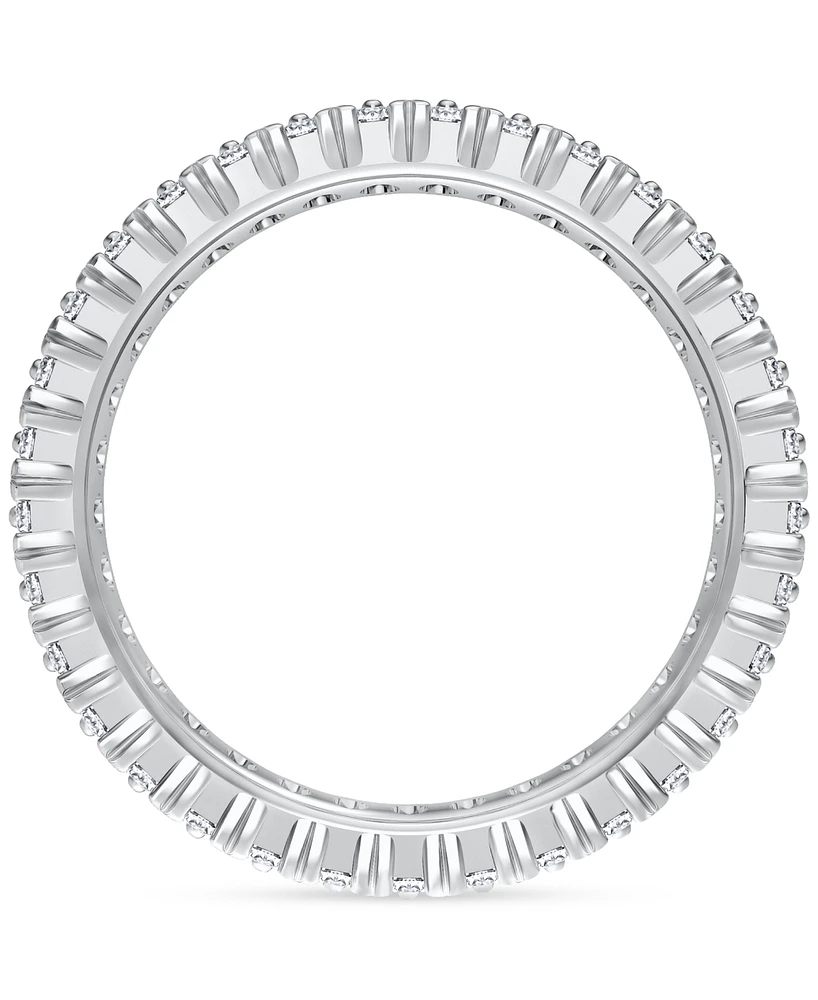 Diamond Three-Row Eternity Ring (3 ct. t.w.) Platinum, 14k White Gold, or Rose Gold