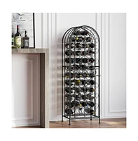 Stylish Wine Rack Cabinet for Efficient Storage and Display of Bottles and Glassware