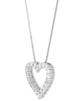 Diamond Heart Pendant 18" Necklace (1/2 ct. t.w.) in 10k White Gold
