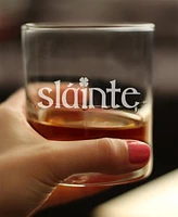 Bevvee Slainte Irish Cheers Whiskey Rocks Glass