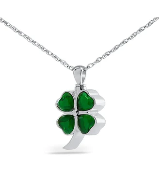 Stainless Steel Clover Cremation Pendant with 18 inch Necklace
