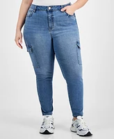 Celebrity Pink Trendy Plus Size High-Rise Skinny Cargo Jeans