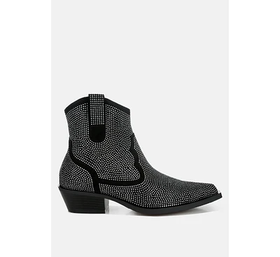 Costello Rhinestones Embellished Cowboy Boots