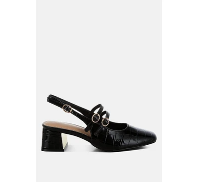 Cananga Block Heel Slingback Sandals