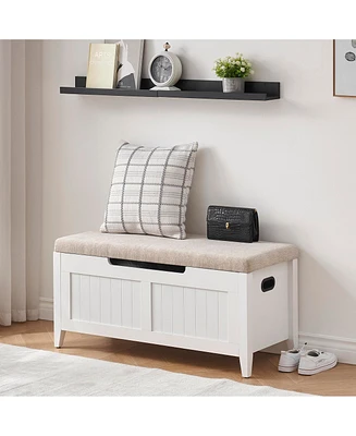 gaomon 42'' Storage Bench - Wooden Toy Chest with Seating and 2 Safety Hinge, Storage Chest Flip-Top Storage Trunk