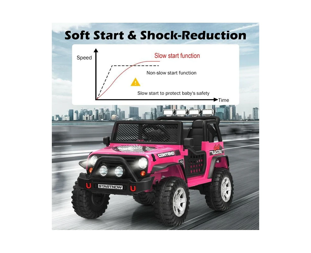 12V Kids Remote Control Ride-On Truck – Lights & Music