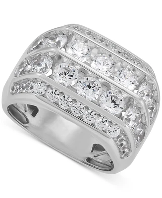 Grown With Love Men's Lab Diamond Multirow Cluster Ring (5 ct. t.w.) 10k White Gold