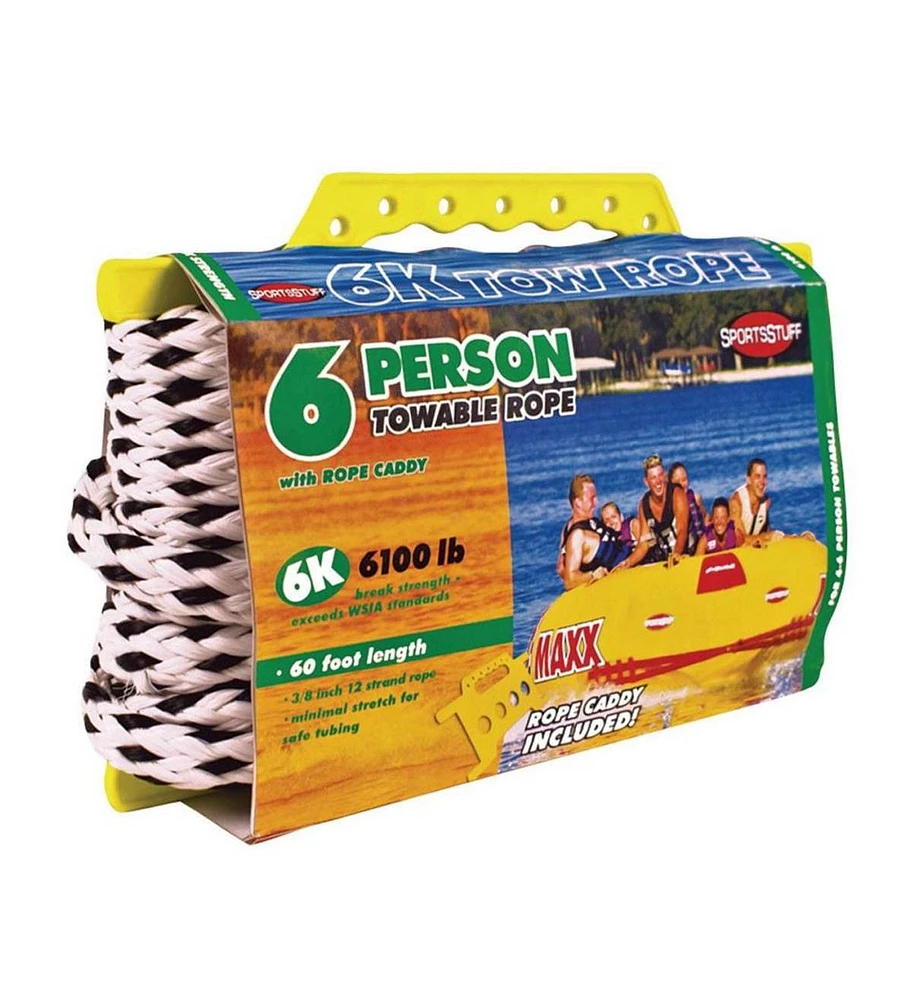 Kwik Tek Airhead Sportsstuff Towable Tube 6-Person 60-foot Tow Rope, 6100lbs | 57-1542
